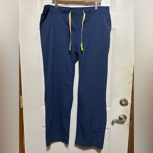 Medelita Scrub Pants XX‎ Large Navy Blue Elastin waistband 2 zip slit pockets
